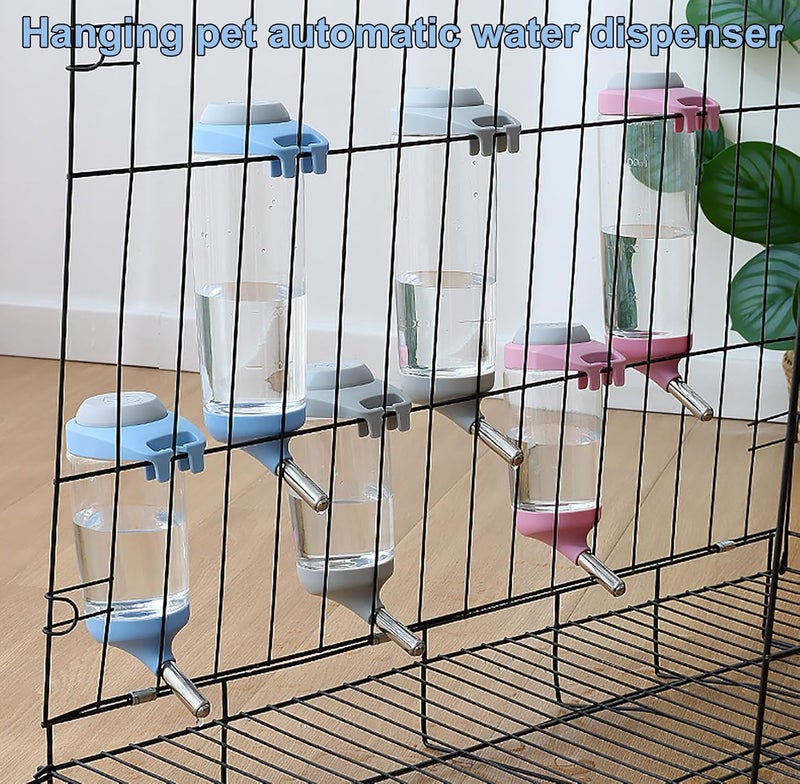 DEEUCHIS Dog Crate Water Bottle - 12 oz No Drip Kennel Pet Water Dispenser, Easy-to-Use Cage Water Bottle for Dogs, Cats, Small Animals, 350ML, Blue - Image 4